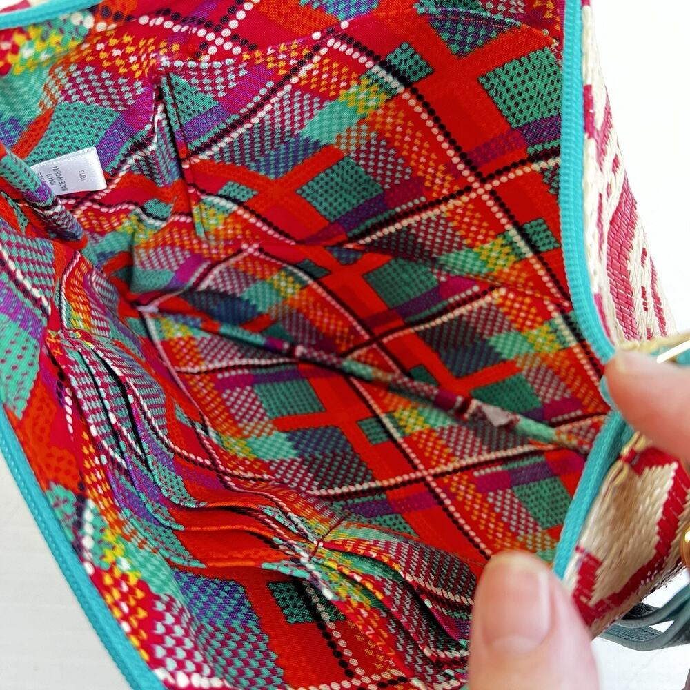 Vera Bradley Clutch Woven Orange Embroidery Summer Purse Wristlet Beach Casual - Picture 6 of 7